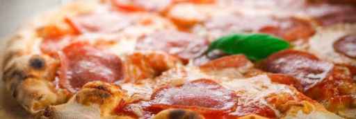 close-up of pizza