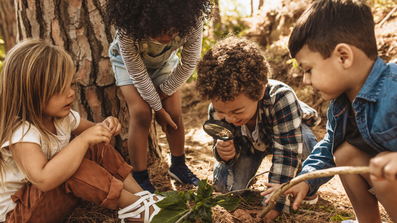 Children playing in dirt