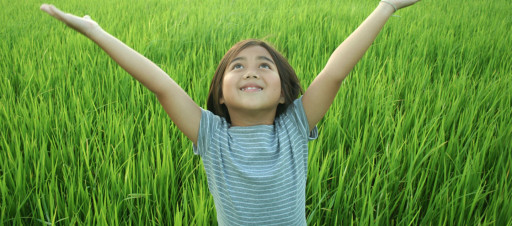 Girl in a field