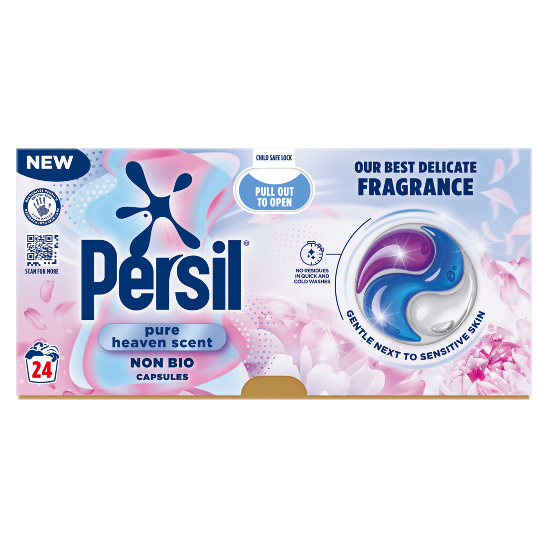 NEW Persil Pure Heaven Scent Non Bio Capsules Packshot 
