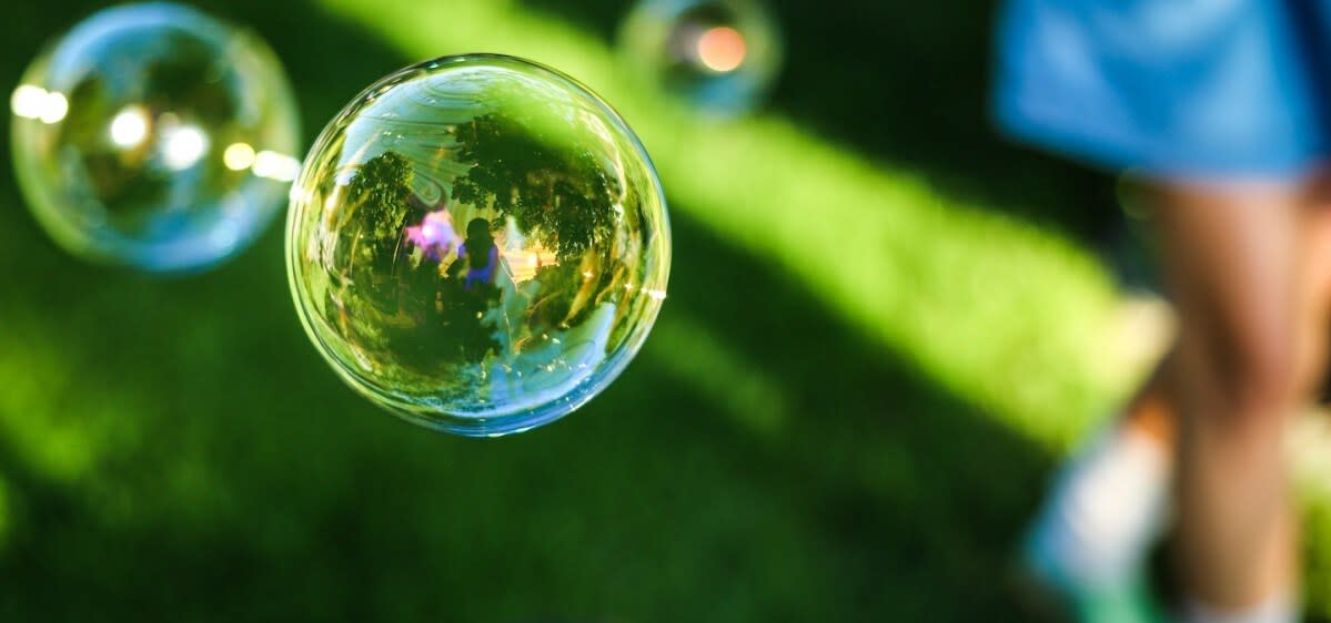 A closeup image of bubbles.
